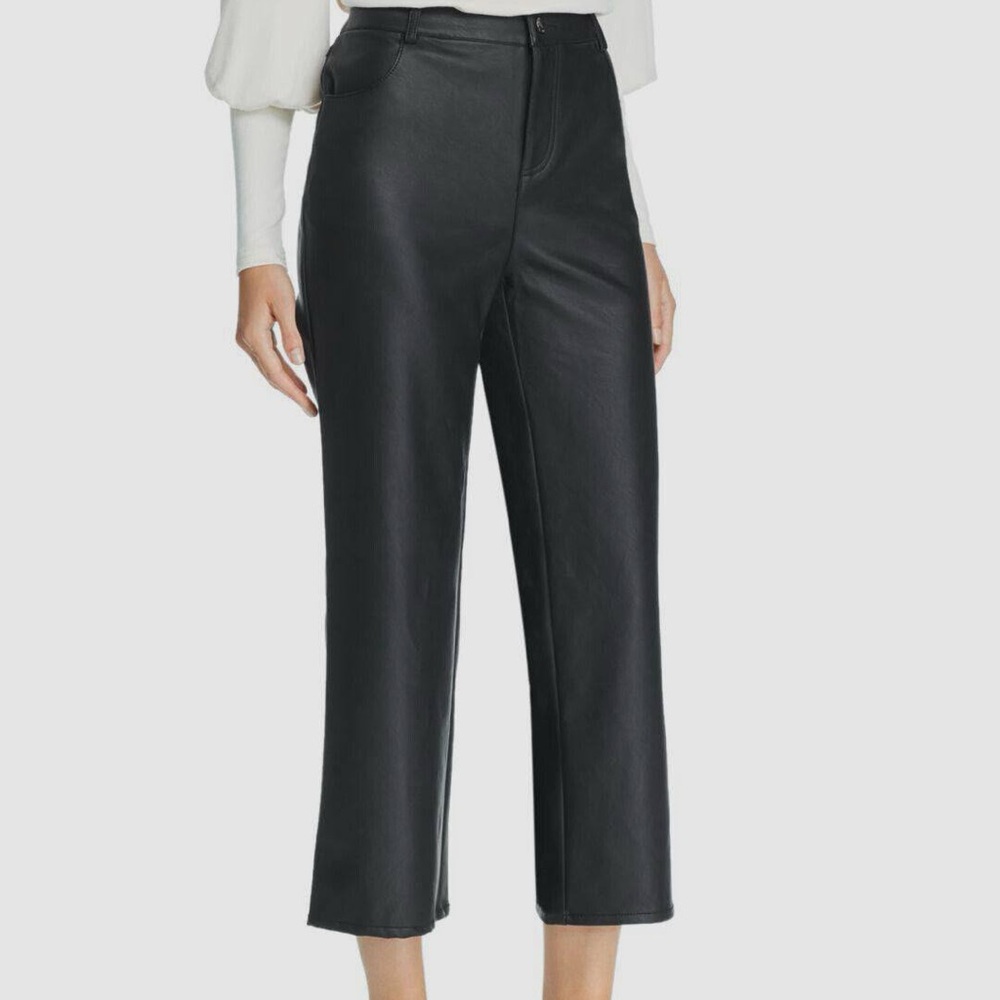 The Fifth Label Black Leather Flare Pants